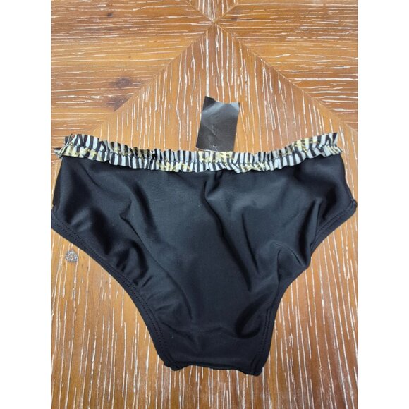 Cat & Jack Black Bikini Bottom With Ruffle Trim Size S 6/6X - Picture 3 of 5